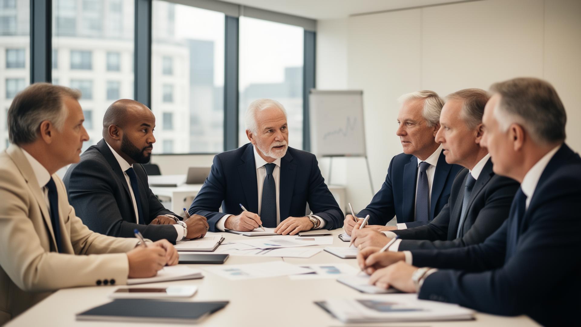 Reunião de negociação executiva BankRisk